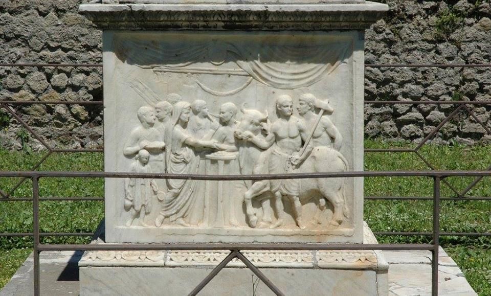 Altar relief. ''Sacrifice to the Genius Augusti, Altar of Vespasian.